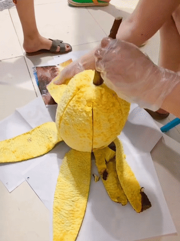 Bổ mít mà bóc vỏ như bóc cam, TikToker khiến dân mạng chảy nước miếng còn thi nhau hỏi câu ngây thơ quá hài-3