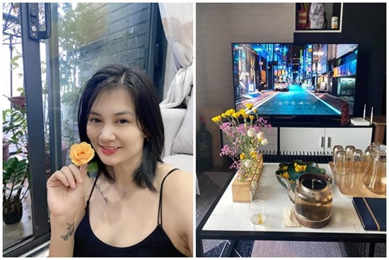 Hé lộ không gian sống tràn ngập hoa tươi của 'Hoa khôi bóng chuyền' Kim Huệ