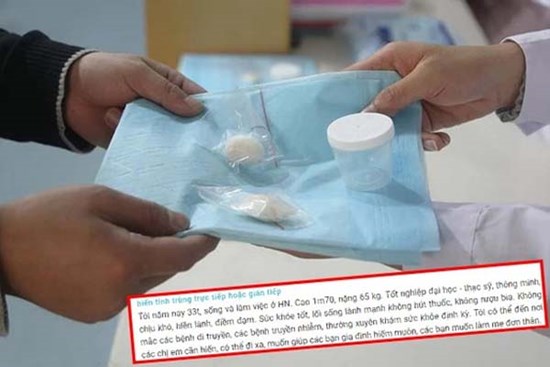 Xuất hiện website môi giới tinh trùng cam kết