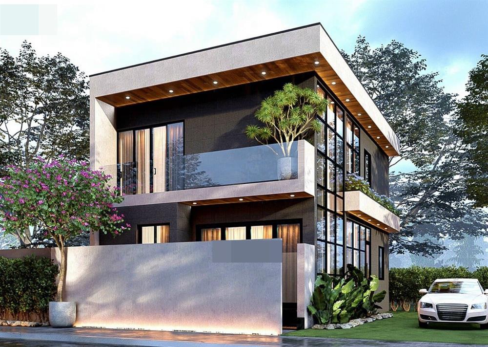 Thiết Kế Biệt Thự 2 Tầng 8x15m Mái Bằng Sang Trọng NDBT2T81