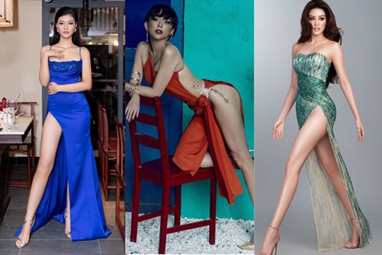 Có một nàng Hậu lại đâm đầu vào chiếc váy xẻ tanh bành ai cũng hãi nhưng công nhận khoe được chân dài