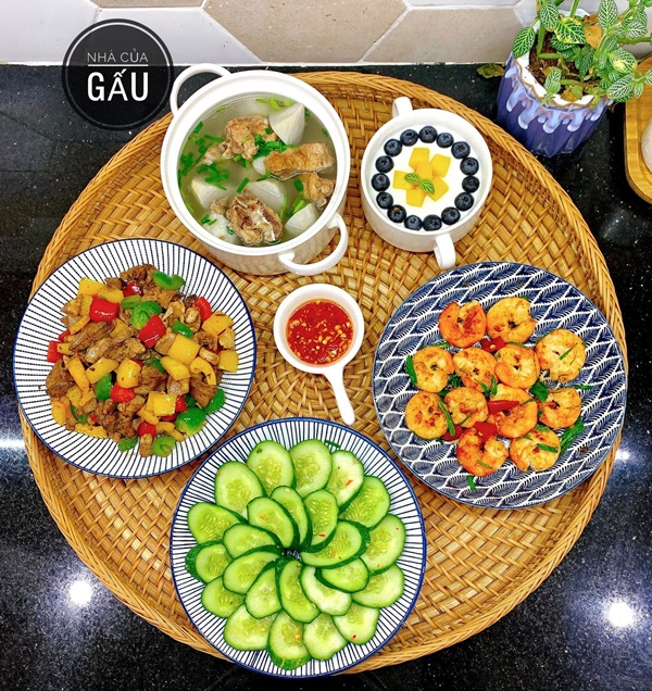 Vợ trẻ 9x sắp sinh con vẫn cực đảm đang, trổ tài nấu loạt món ngon hấp dẫn, 30 ngày cũng không lặp-10