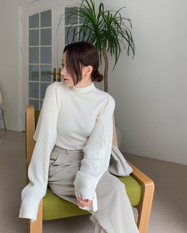 Áo len trắng mặc kiểu gì cũng đẹp, chị em cứ mạnh dạn sắm lấy 2 đến 3 chiếc-11