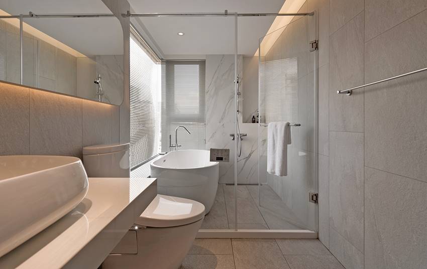 Dinh thự hiện đại với cặp đèn chiếu sáng hình vòng cung độc lạ, cho không gian thêm rộng mở và tràn ngập ánh sáng-15