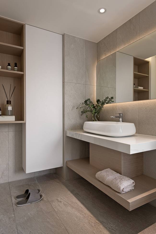 Dinh thự hiện đại với cặp đèn chiếu sáng hình vòng cung độc lạ, cho không gian thêm rộng mở và tràn ngập ánh sáng-17