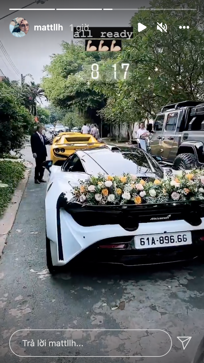 Matt Liu chạy siêu xe 8 tỷ tặng Hương Giang đi ăn cưới, lọt vào khung ảnh chất lượng thấp có mất khí chất tổng tài?-2