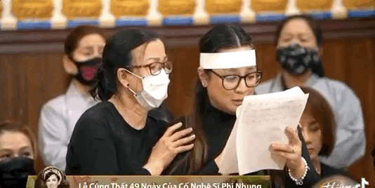 Lễ cúng 49 ngày của cố ca sĩ Phi Nhung: Con gái khóc nấc cùng dàn nghệ sĩ đến viếng, các con nuôi và Hồ Văn Cường thì sao?-1
