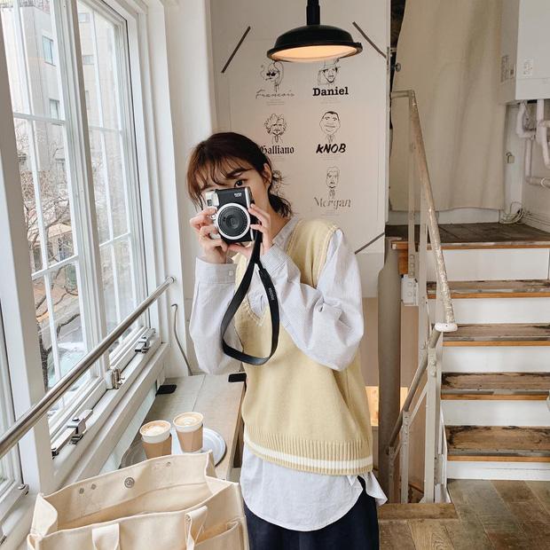 1.001 kiểu phối đồ với áo len gile mùa đông cực Hàn Quốc-1