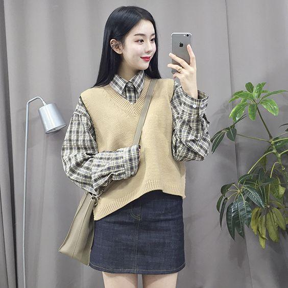 1.001 kiểu phối đồ với áo len gile mùa đông cực Hàn Quốc-7