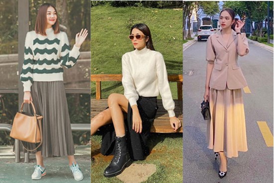 12 cách diện chân váy dài của sao Việt: Tham khảo để mặc đi ăn cưới lại càng hợp