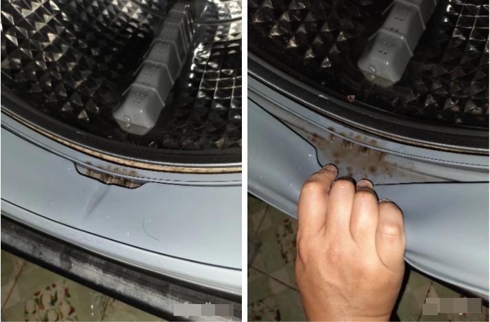 Màn phơi bày chiếc lồng máy giặt đóng cáu bẩn đen sì gây choáng và cách vệ sinh đúng cho các gia đình-2