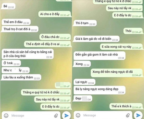 Vợ hack được tin nhắn mật của chồng và nhân tình, ngã ngửa khi tiểu tam thoải mái nói đến chuyện làm gái, chồng khuyên bồ đi tân trang cả bộ phận nhạy cảm-3