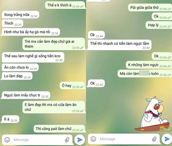 Vợ hack được tin nhắn mật của chồng và nhân tình, ngã ngửa khi tiểu tam thoải mái nói đến chuyện làm gái, chồng khuyên bồ đi tân trang cả bộ phận nhạy cảm-4