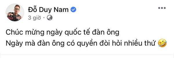 Ngày Quốc tế Đàn ông: Phái mạnh lên MXH đòi quyền lợi, câu chuyện dở khóc dở cười khi được vợ tặng món quà kỳ lạ vào buổi sáng-1