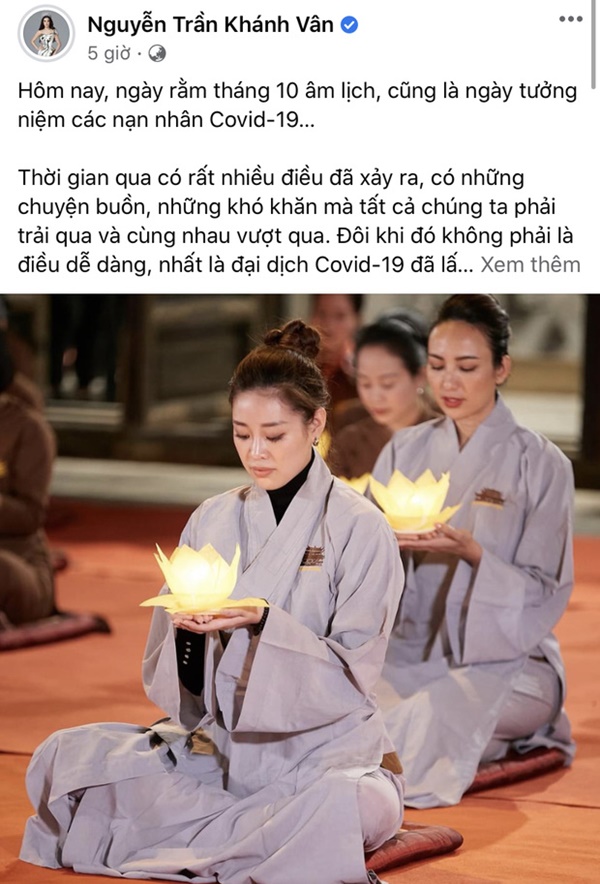 Khánh Vân xúc động viết tâm thư dài, dàn sao Việt hướng về lễ tưởng niệm hơn 23.000 đồng bào mất do Covid-19-1