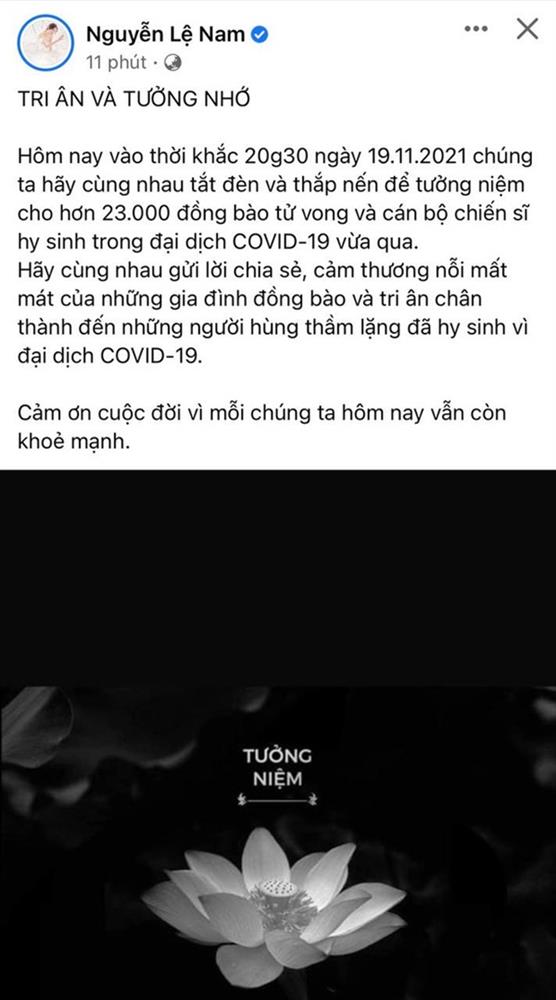 Khánh Vân xúc động viết tâm thư dài, dàn sao Việt hướng về lễ tưởng niệm hơn 23.000 đồng bào mất do Covid-19-6