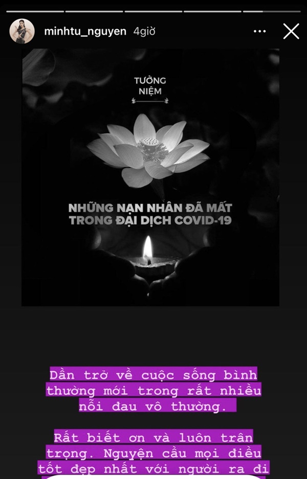Khánh Vân xúc động viết tâm thư dài, dàn sao Việt hướng về lễ tưởng niệm hơn 23.000 đồng bào mất do Covid-19-12