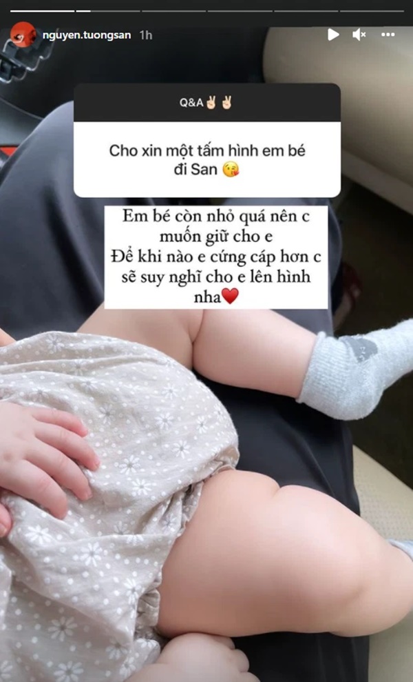 Á hậu Tường San lần đầu công khai hình ảnh con nhưng vẫn quyết không hé lộ giới tính của bé-1