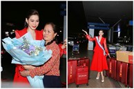 Hoa hậu Đỗ Thị Hà 'sụt sùi' khi bố mẹ tiễn ra sân bay, mang 200kg hành lý chính thức tham dự Hoa hậu Thế giới 2021