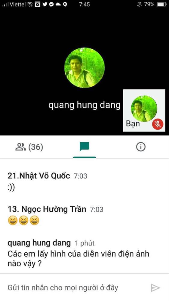 Lớp học online lấy ảnh giáo viên ra thay ảnh đại diện, thầy giáo đi ngang bình luận một câu học trò cười sái quai hàm-2