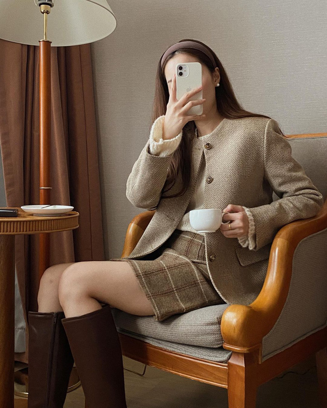 12 cách diện chân váy dạ không hề già, chỉ trẻ trung và sành điệu trở lên-9