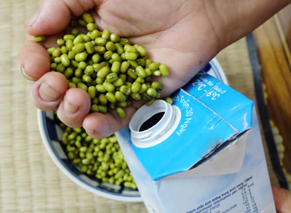 Hướng dẫn công thức đơn giản tự làm giá đỗ sạch tại nhà bằng vỏ hộp sữa-2