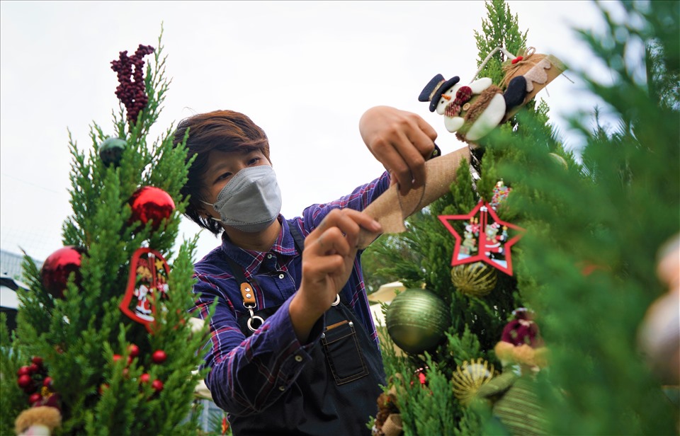 Bản sao cây thông thật chỉ 150.000 đồng đắt khách mùa Giáng sinh 2021-4