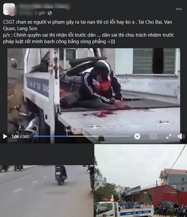 Clip CSGT chặn xe công vụ gây tai nạn cho nam sinh ở Lạng Sơn: Sự thật đã được làm rõ!-1