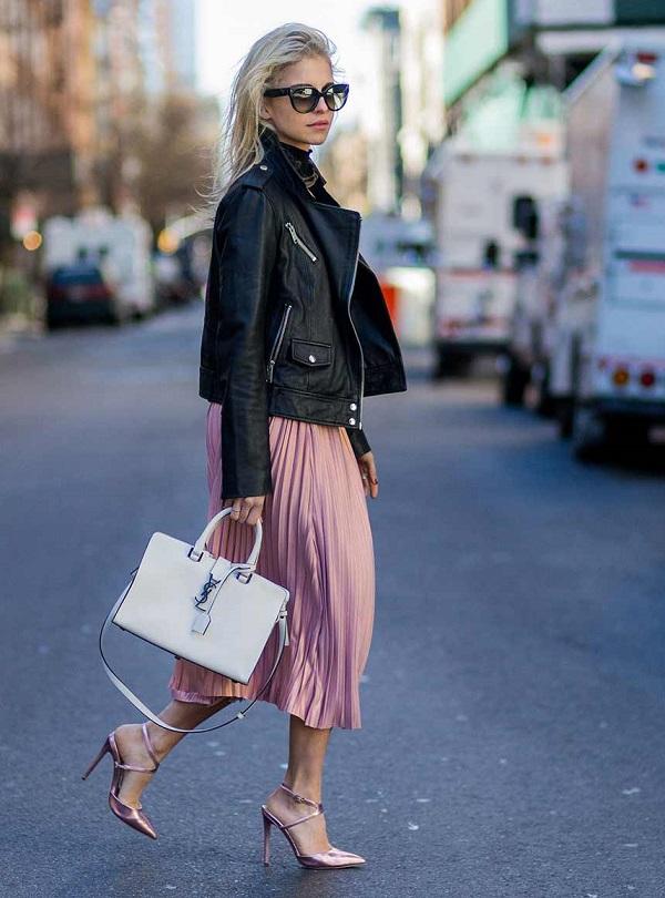 Tips phối đồ với áo khoác da chất lừ mùa đông-1