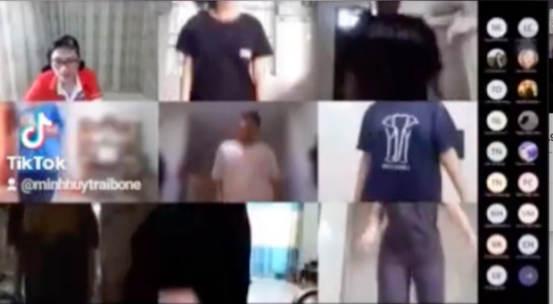 Nữ sinh miệt mài tập thể dục trong giờ học online mặc cho cô giáo kêu dừng, zoom kỹ màn hình mới biết lý do tức cười phía sau-1