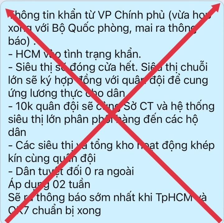 TP.HCM vào tình trạng khẩn là tin giả-1