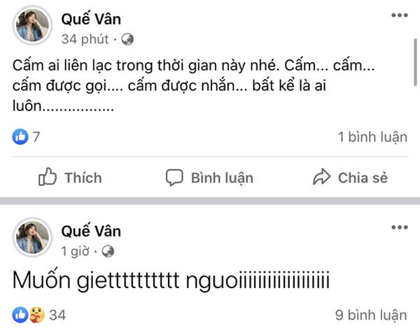 Sốc: Quế Vân gây hoang mang tột độ với status muốn ôm con nhảy cầu, ẩn ý bị ai đó lợi dụng cùng loạt động thái tiêu cực-1