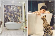 Phòng tắm nhà người nổi tiếng sang chảnh cỡ nào: Hương Giang chuộng thiết kế hoàng gia, Quỳnh Anh Shyn phối màu với cảm hứng từ Hy Lạp