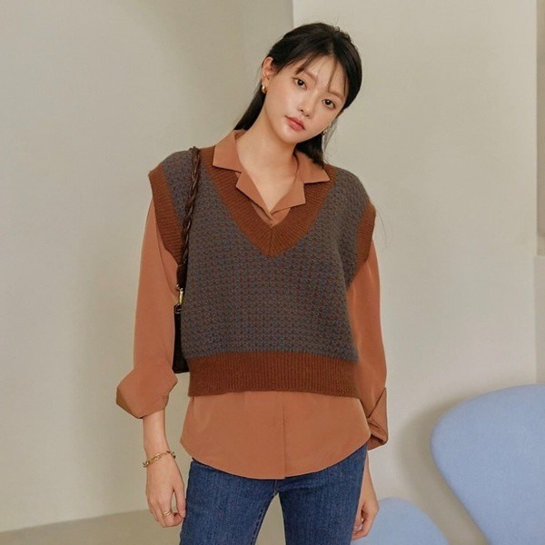 4 cách phối đồ sành điệu với áo len gile giúp trẻ ra vài tuổi-6