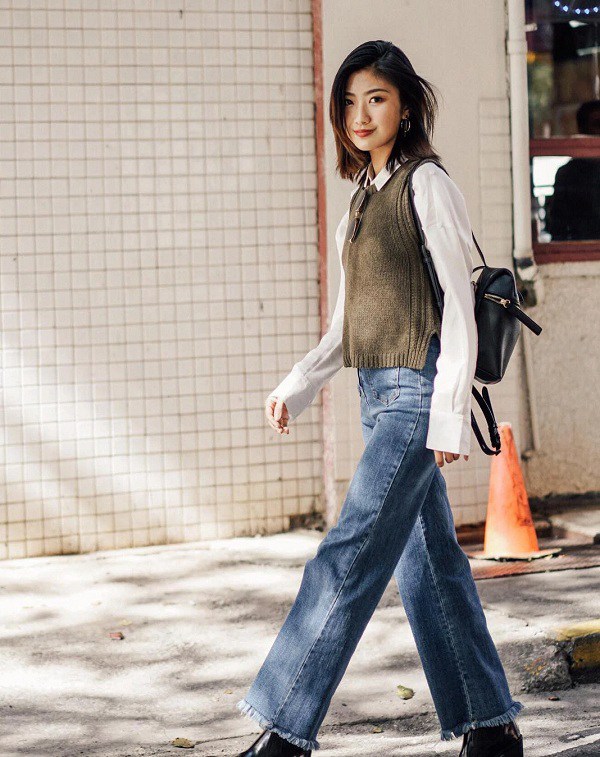 4 cách phối đồ sành điệu với áo len gile giúp trẻ ra vài tuổi-7