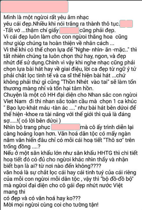 Ca sĩ Mỹ Lệ nhận xét gay gắt về đại diện Việt Nam tại Miss World: Xấu đau xấu đớn, nhạt nhẽo, não chỉ có vậy-2