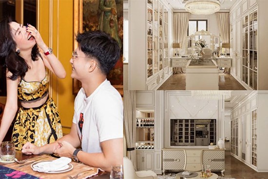 Cận cảnh phòng thay đồ hoành tráng trong căn biệt thự sắp hoàn thiện của Lệ Quyên