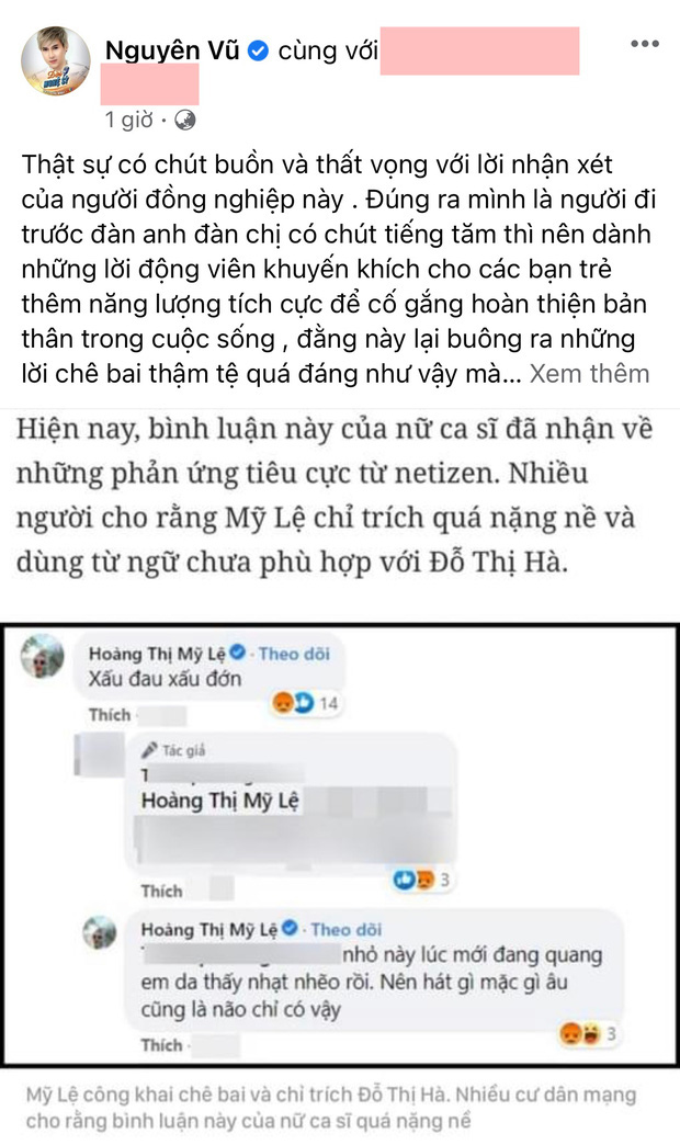 Chê Hoa hậu Đỗ Hà bị Nguyên Vũ vỗ mặt, Mỹ Lệ đáp trả gay gắt: Chưa rõ đúng sai mà nhảy vào ăn hôi-2
