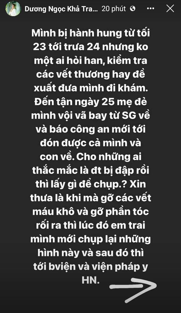 NÓNG: Siêu mẫu Khả Trang công bố quá trình được mẹ đẻ và công an giải cứu sau 2 ngày bị giam lỏng hành hung-1