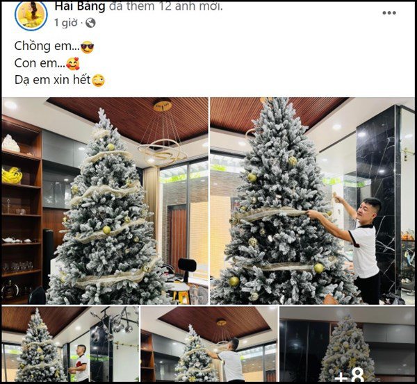 Trang trí biệt thự chuẩn bị đón Noel, chồng Hải Băng được khen không ngớt vì khéo tay hay làm-2