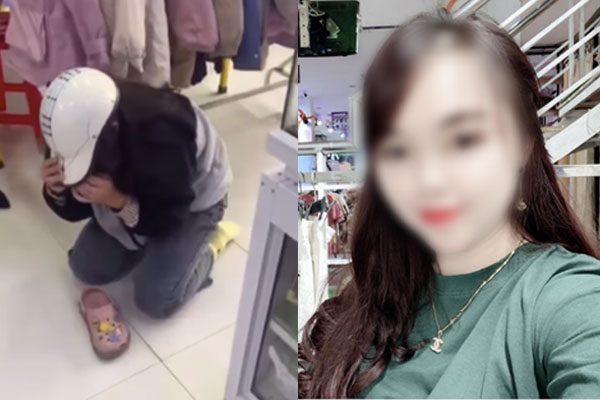 Cặp đôi trộm điện thoại trong shop quần áo, tháo chạy làm rơi con nhỏ xuống đường-1