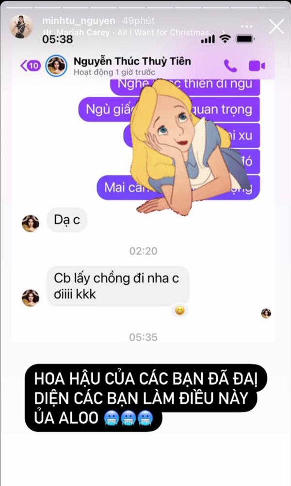 Tới công chuyện: Vừa mới đăng quang, Thuỳ Tiên từ Thái đã nhắn cho Minh Tú 7 chữ, nhắc luôn 1 điều hệ trọng!-2