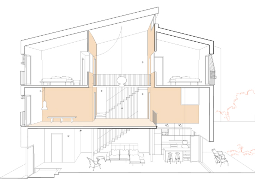 Ngôi nhà 3 tầng độc lập theo phong cách đồng quê, bề ngoài thì dung dị nhưng bên trong lại đa năng-2