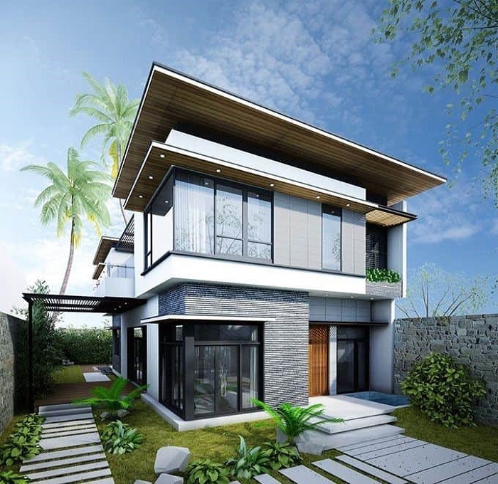 Mê mẩn những mẫu biệt thự 2 tầng hiện đại sang chảnh, độc đáo-7