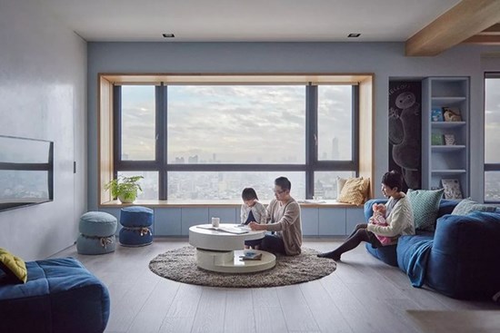 Căn hộ sở hữu cách bố trí nội thất thông minh khiến tất cả các gia đình có con nhỏ đều hài lòng