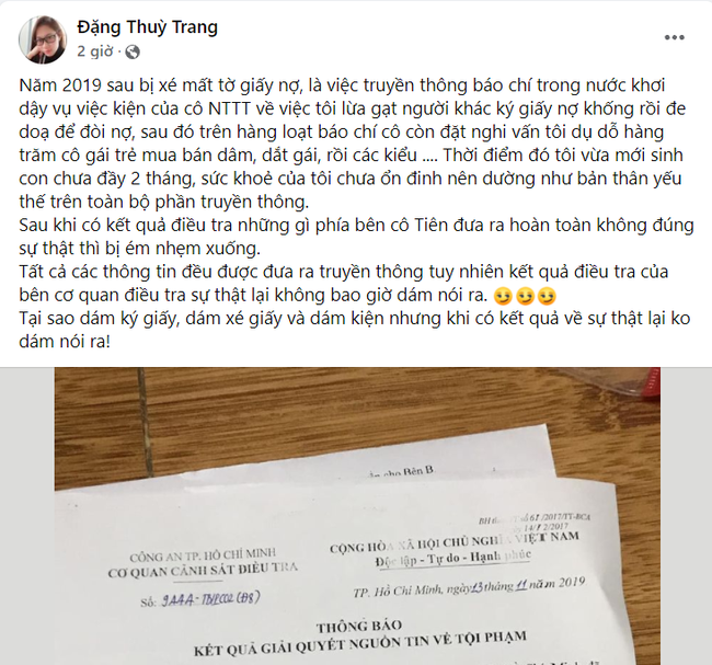 Chị gái Đặng Thu Thảo tung toàn bộ kết quả điều tra của công an và tin nhắn vay nợ của Hoa hậu Thùy Tiên-5