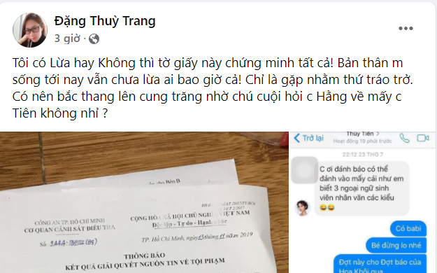 Chị gái Đặng Thu Thảo tung toàn bộ kết quả điều tra của công an và tin nhắn vay nợ của Hoa hậu Thùy Tiên-1