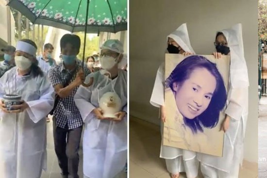 Tang lễ cố ca sĩ Ngô Quốc Linh: Tro cốt được đưa về nhà, nghẹn ngào hình ảnh vợ con oằn khóc tiễn biệt