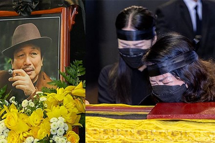 Cập nhật tang lễ nhạc sĩ Phú Quang:  Con trai ôm chặt di ảnh bố, linh cữu được đưa đi, dàn sao Vbiz nghẹn ngào đến viếng