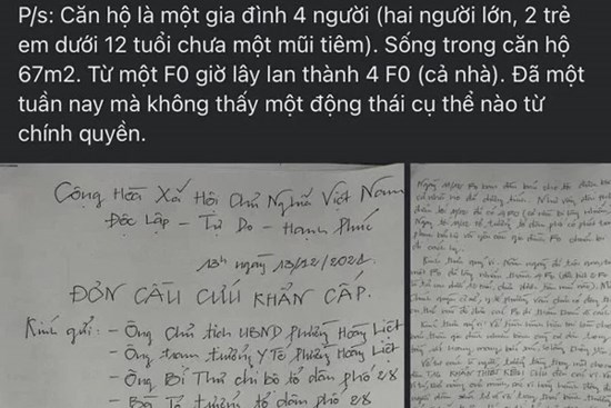 Hà Nội: Một gia đình ở chung cư HH Linh Đàm có 4 F0 nhưng đã 5 ngày không được đưa đi cách ly, cư dân cầu cứu chính quyền
